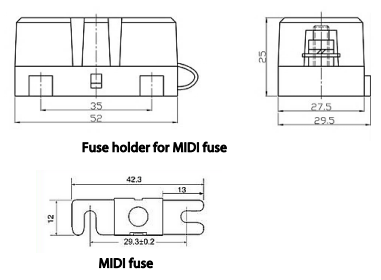 Плавкий запобіжник VictronEnergy MIDI fuses 30A/58V