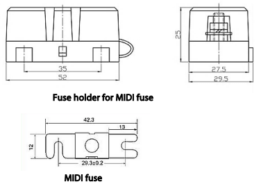 Плавкий запобіжник VictronEnergy MIDI fuses 40A/58V