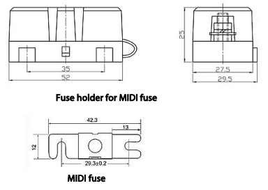 Плавкий запобіжник VictronEnergy MIDI fuses 50A/58V